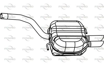  P72132 FENNO Глушитель выхлопных газов конечный