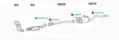  GIS110 GT Exhausts Глушитель выхлопных газов конечный