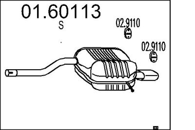  0160113 MTS Глушитель выхлопных газов конечный