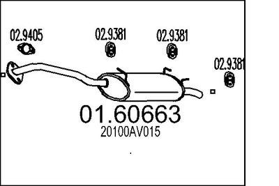  0160663 MTS Глушитель выхлопных газов конечный