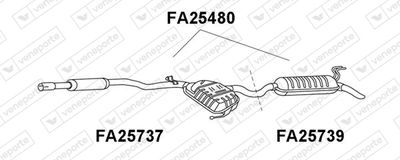  FA25480 VENEPORTE Глушитель выхлопных газов конечный