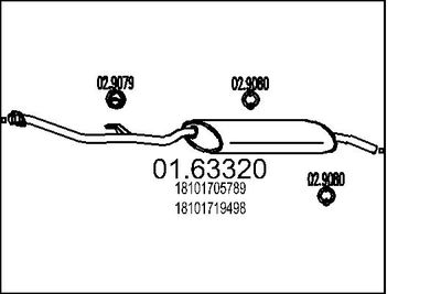  0163320 MTS Глушитель выхлопных газов конечный
