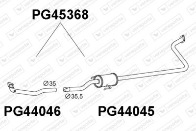  PG45368 VENEPORTE Предглушитель выхлопных газов