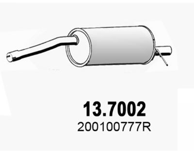  137002 ASSO Глушитель выхлопных газов конечный