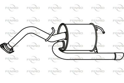  P6583 FENNO Глушитель выхлопных газов конечный
