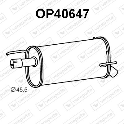  OP40647 VENEPORTE Глушитель выхлопных газов конечный