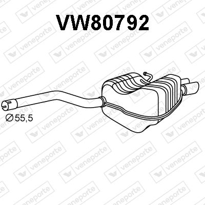  VW80792 VENEPORTE Глушитель выхлопных газов конечный