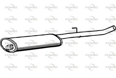  P1845 FENNO Средний глушитель выхлопных газов