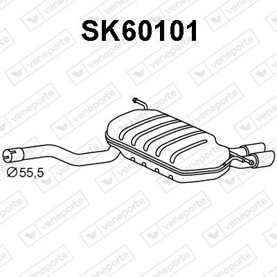  SK60101 VENEPORTE Глушитель выхлопных газов конечный