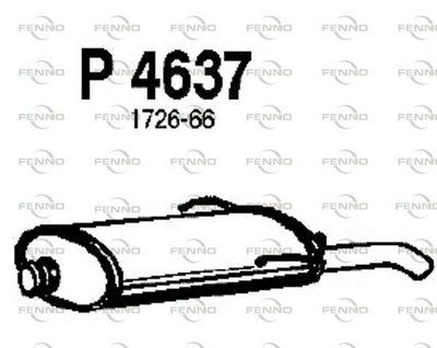  P4637 FENNO Глушитель выхлопных газов конечный