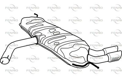  P5565 FENNO Глушитель выхлопных газов конечный