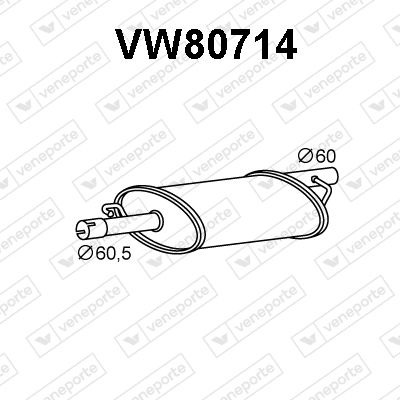  VW80714 VENEPORTE Предглушитель выхлопных газов