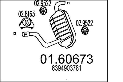  0160673 MTS Глушитель выхлопных газов конечный