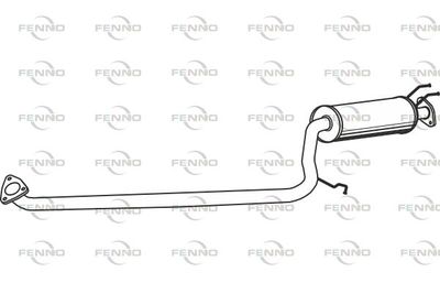  P2758 FENNO Средний глушитель выхлопных газов