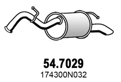  547029 ASSO Глушитель выхлопных газов конечный