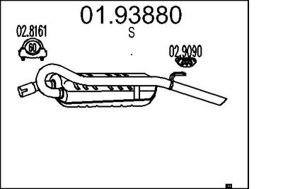  0193880 MTS Глушитель выхлопных газов конечный