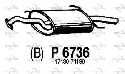  P6736 FENNO Глушитель выхлопных газов конечный