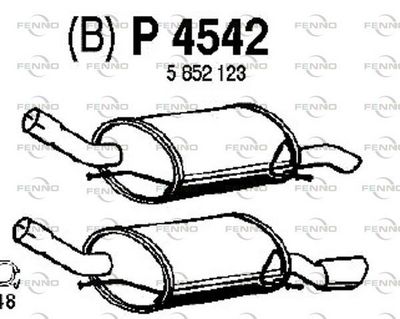  P4542 FENNO Глушитель выхлопных газов конечный