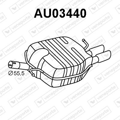  AU03440 VENEPORTE Глушитель выхлопных газов конечный