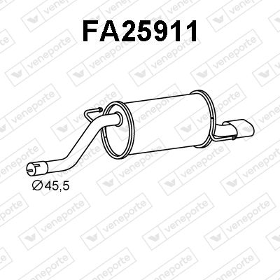  FA25911 VENEPORTE Глушитель выхлопных газов конечный