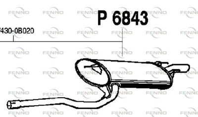  P6843 FENNO Глушитель выхлопных газов конечный