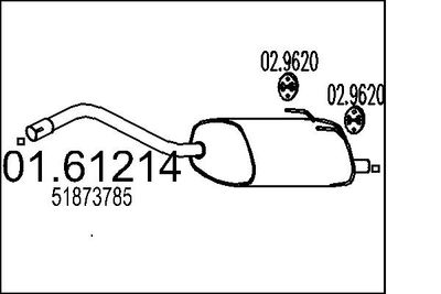  0161214 MTS Глушитель выхлопных газов конечный