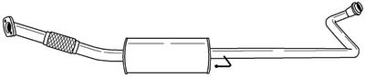  44461 SIGAM Средний глушитель выхлопных газов