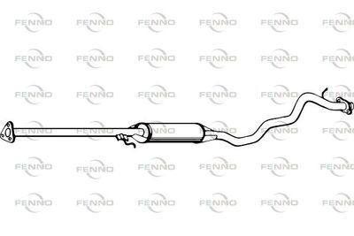  P2819 FENNO Средний глушитель выхлопных газов