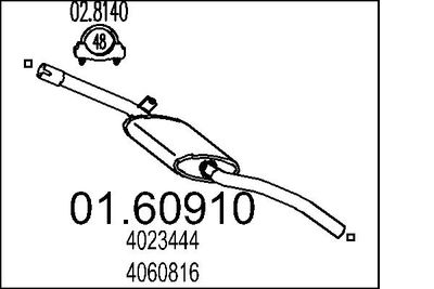  0160910 MTS Глушитель выхлопных газов конечный