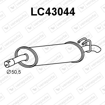  LC43044 VENEPORTE Глушитель выхлопных газов конечный