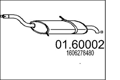 0160002 MTS Глушитель выхлопных газов конечный