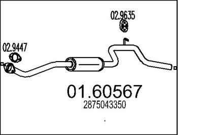  0160567 MTS Глушитель выхлопных газов конечный