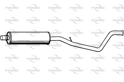  P4832 FENNO Средний глушитель выхлопных газов