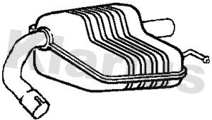  231144 KLARIUS Глушитель выхлопных газов конечный
