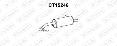  CT15246 VENEPORTE Глушитель выхлопных газов конечный