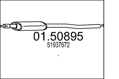 0150895 MTS Средний глушитель выхлопных газов