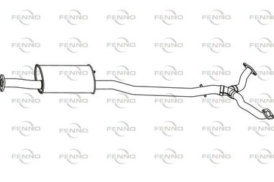  P2012 FENNO Средний глушитель выхлопных газов