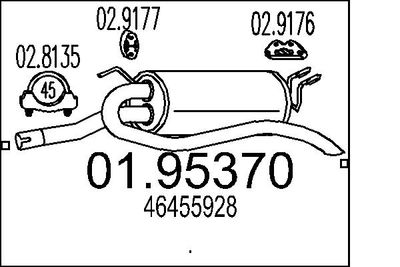  0195370 MTS Глушитель выхлопных газов конечный