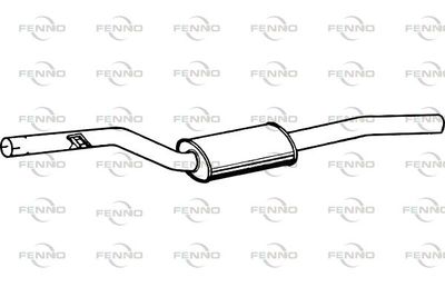  P1424 FENNO Средний глушитель выхлопных газов