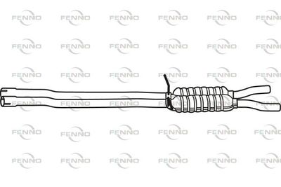  P72051 FENNO Средний глушитель выхлопных газов