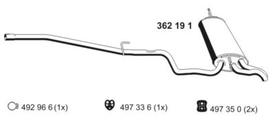  362191 ERNST Глушитель выхлопных газов конечный