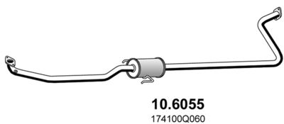  106055 ASSO Средний глушитель выхлопных газов