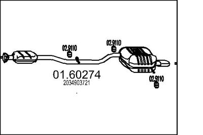  0160274 MTS Глушитель выхлопных газов конечный
