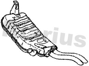  240878 KLARIUS Глушитель выхлопных газов конечный