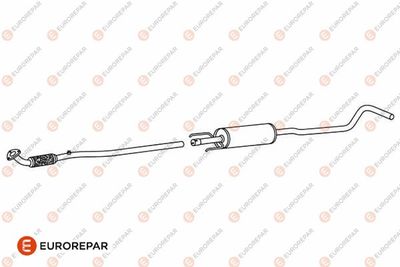  E12865Q EUROREPAR Средний глушитель выхлопных газов