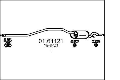  0161121 MTS Глушитель выхлопных газов конечный