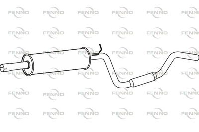 P57059 FENNO Средний глушитель выхлопных газов