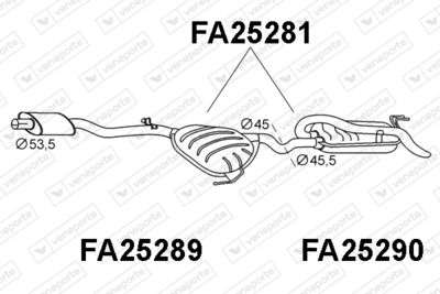  FA25289 VENEPORTE Предглушитель выхлопных газов