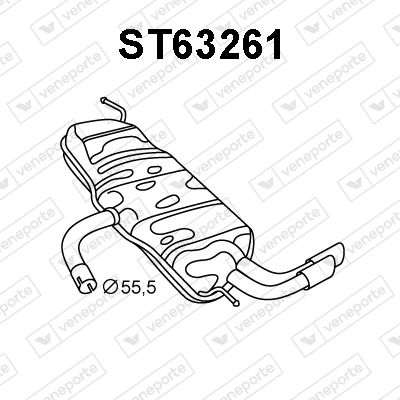  ST63261 VENEPORTE Глушитель выхлопных газов конечный