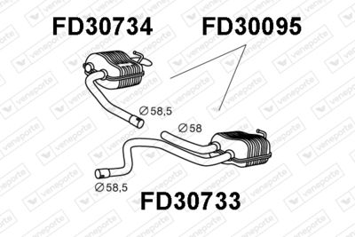  FD30095 VENEPORTE Глушитель выхлопных газов конечный